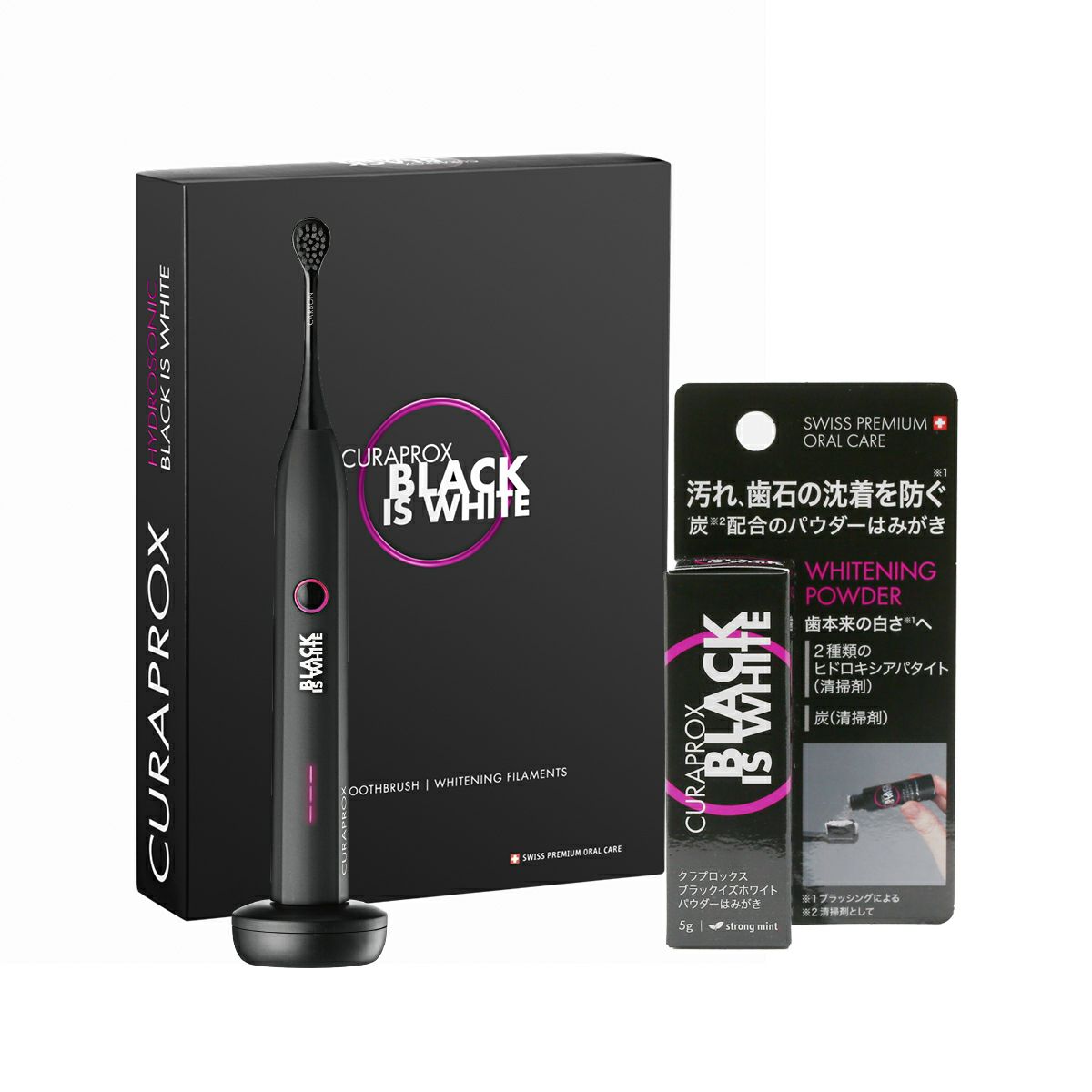 クラプロックス 音波式電動歯ブラシ ブラックイズホワイト パウダー 
